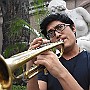 .  Aled Tabares: Guitar and Maracas. Keneth Saravia: Trumpet, Flute and Keys. : Fotos Subte 48 11 Feb 2017